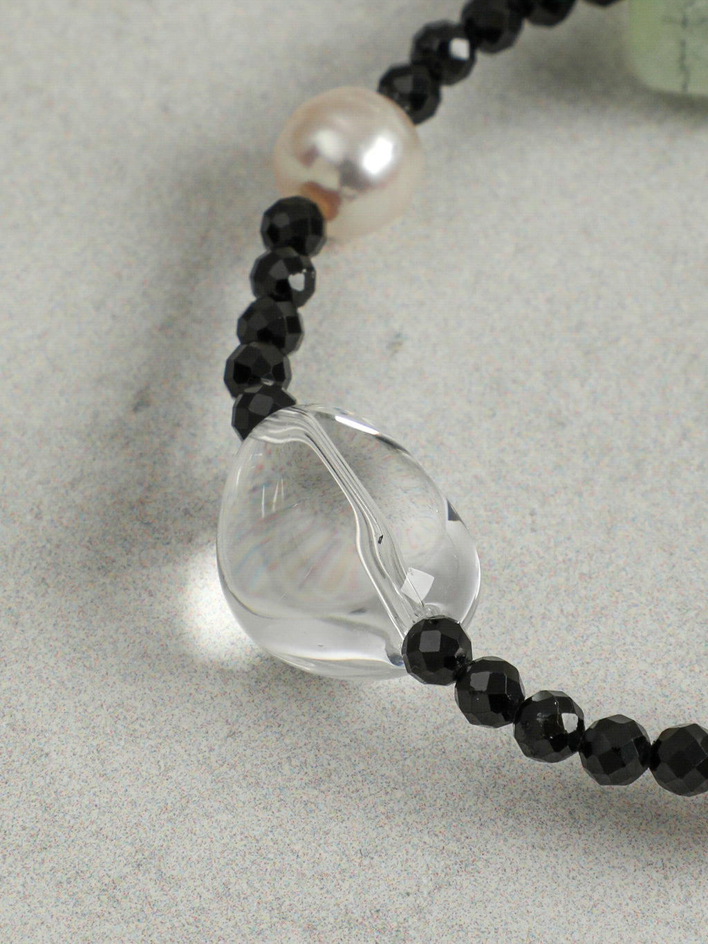 Persian Red Agate Crystal Bracelet — freshwater pearl, clear quartz freeform nuggets... | SENLORE