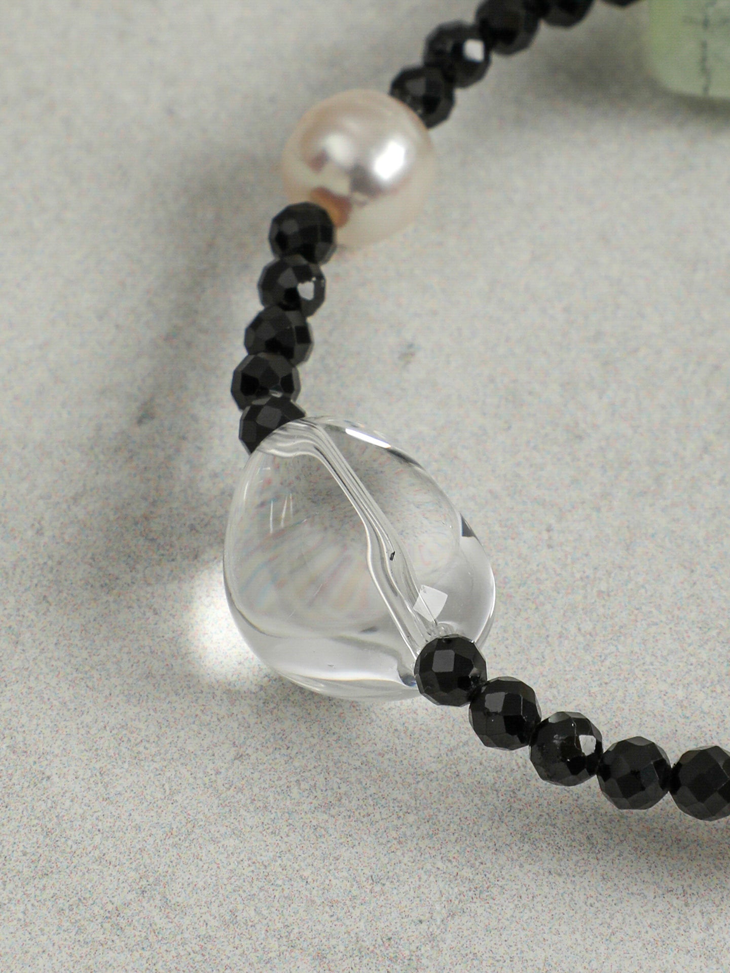 Persian Red Agate Crystal Bracelet — freshwater pearl, clear quartz freeform nuggets... | SENLORE