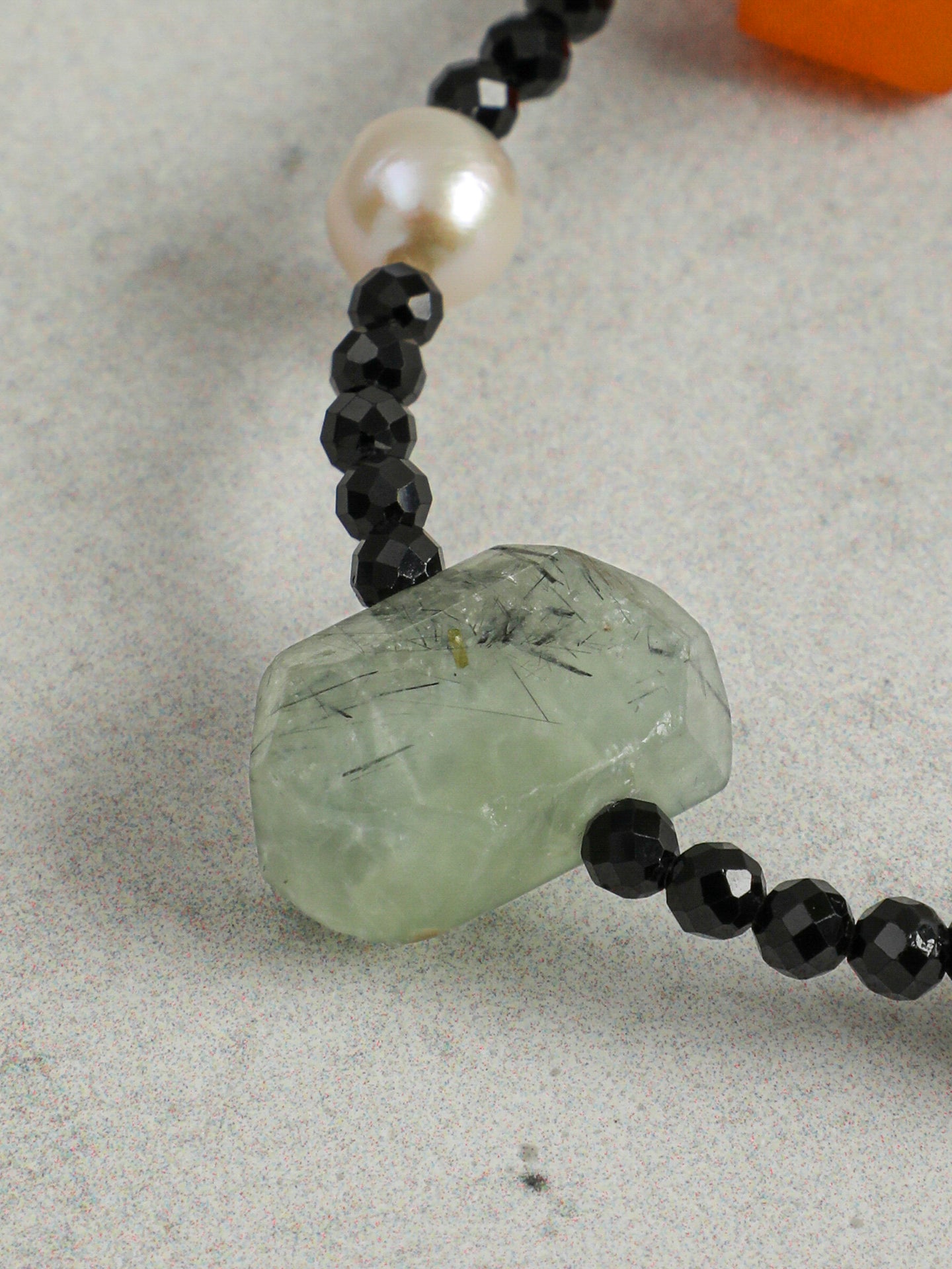 Persian Red Agate Crystal Bracelet — freshwater pearl, clear quartz freeform nuggets... | SENLORE