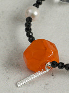 Persian Red Agate Crystal Bracelet — freshwater pearl, clear quartz freeform nuggets... | SENLORE