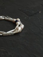 SENLORE Lapis Silver Bar Pearl Necklace – Lifestyle Shot