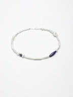 SENLORE Lapis Silver Bar Pearl Necklace – Lifestyle Shot
