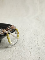SENLORE Avocado Crystal Pearl Necklace – Front View