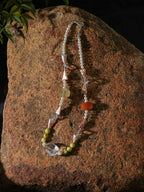 SENLORE Avocado Crystal Pearl Necklace – Lifestyle Shot