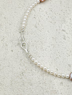 SENLORE Avocado Crystal Pearl Necklace – Lifestyle Shot