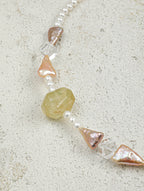 SENLORE Avocado Crystal Pearl Necklace – Lifestyle Shot