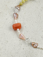 SENLORE Avocado Crystal Pearl Necklace – Lifestyle Shot