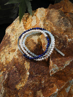 Daughter of the Sea Pearl Bracelet — freshwater seed pearls, aquamarine, lapis lazul... | SENLORE
