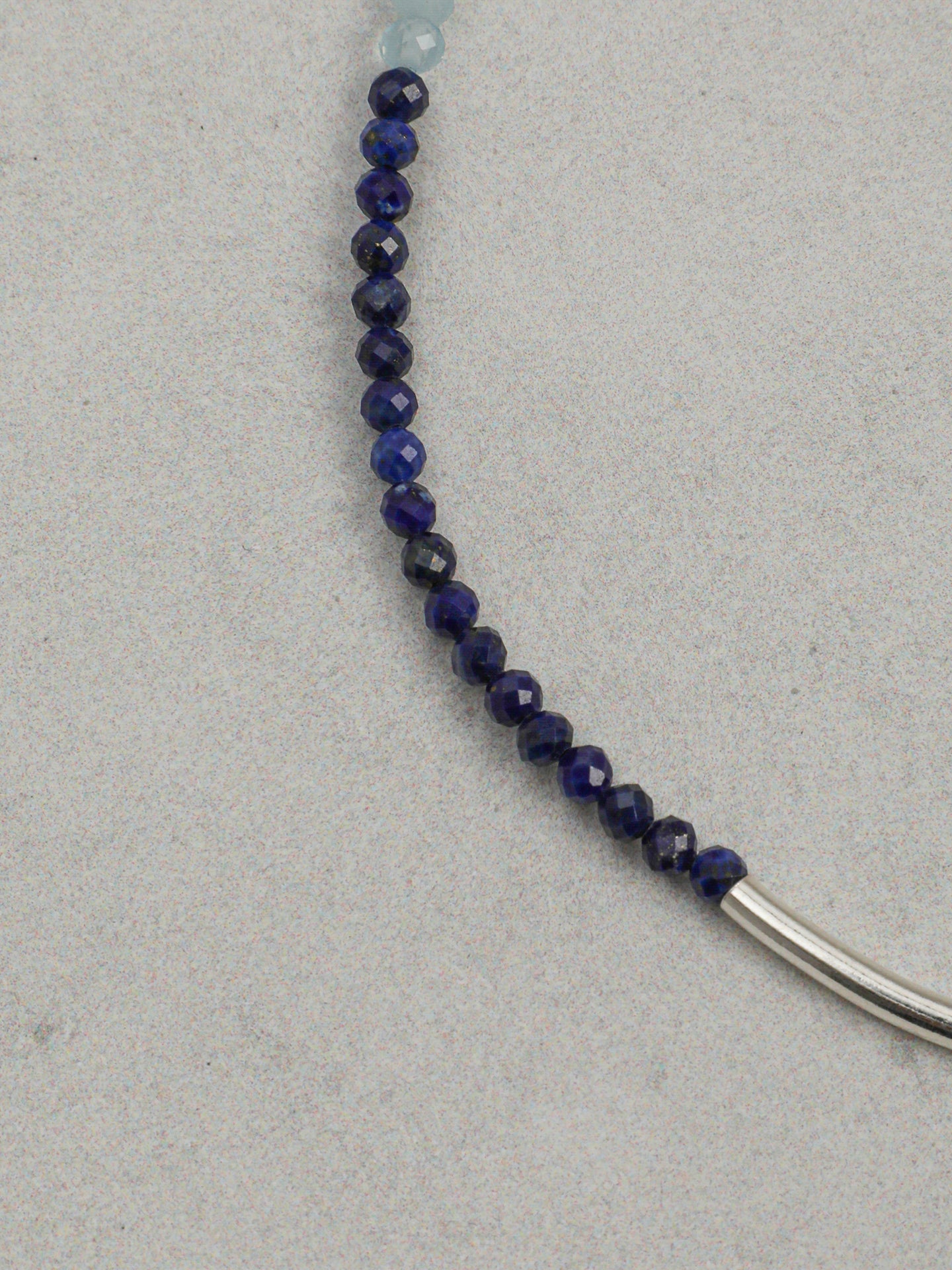 Daughter of the Sea Pearl Bracelet — freshwater seed pearls, aquamarine, lapis lazul... | SENLORE