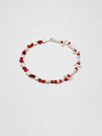 Red Romance Baroque Pearl Necklace — red agate chips, baroque pearls, natural freshw... | SENLORE