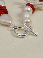 Red Romance Baroque Pearl Necklace — red agate chips, baroque pearls, natural freshw... | SENLORE