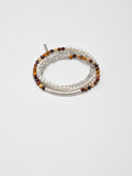 Egg Yolk Stone & Grey Moonstone Pearl Bracelet — freshwater seed pearls, grey moonstone, egg yolk sto... | SENLORE