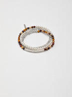 Egg Yolk Stone & Grey Moonstone Pearl Bracelet — freshwater seed pearls, grey moonstone, egg yolk sto... | SENLORE