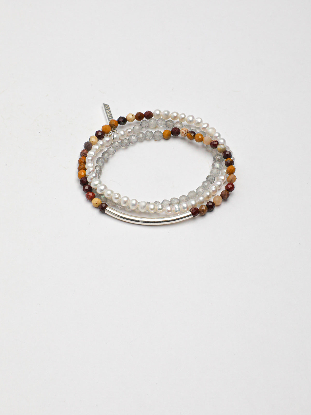Egg Yolk Stone & Grey Moonstone Pearl Bracelet — freshwater seed pearls, grey moonstone, egg yolk sto... | SENLORE