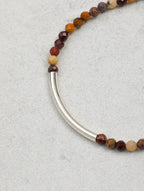 Egg Yolk Stone & Grey Moonstone Pearl Bracelet — freshwater seed pearls, grey moonstone, egg yolk sto... | SENLORE