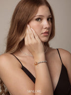 Brazilian Citrine & Grey Pearl Bracelet — freshwater grey seed pearls, citrine chips, Brazilia... | SENLORE