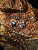 SENLORE Aquamarine Natural Pearl Earrings – Front View