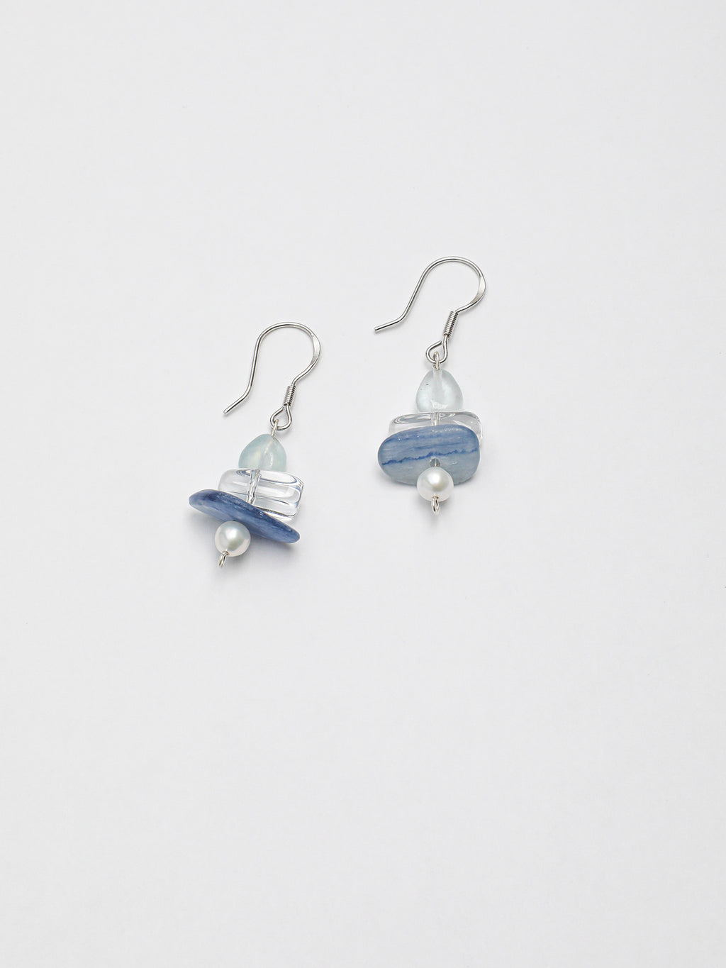 SENLORE Aquamarine Natural Pearl Earrings – Detail Close-up