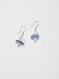 SENLORE Aquamarine Natural Pearl Earrings – Detail Close-up