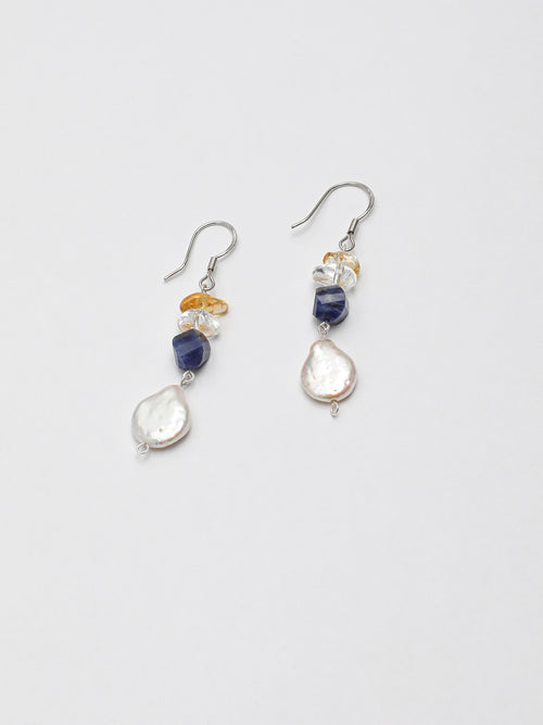 SENLORE Button Baroque Crystal Earrings – Lifestyle Shot