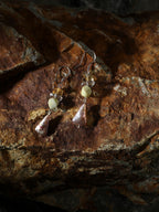 SENLORE Triangular Baroque Crystal Earrings – Front View
