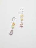 SENLORE Triangular Baroque Crystal Earrings – Detail Close-up