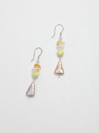 SENLORE Triangular Baroque Crystal Earrings – Detail Close-up