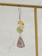 SENLORE Triangular Baroque Crystal Earrings – Lifestyle Shot