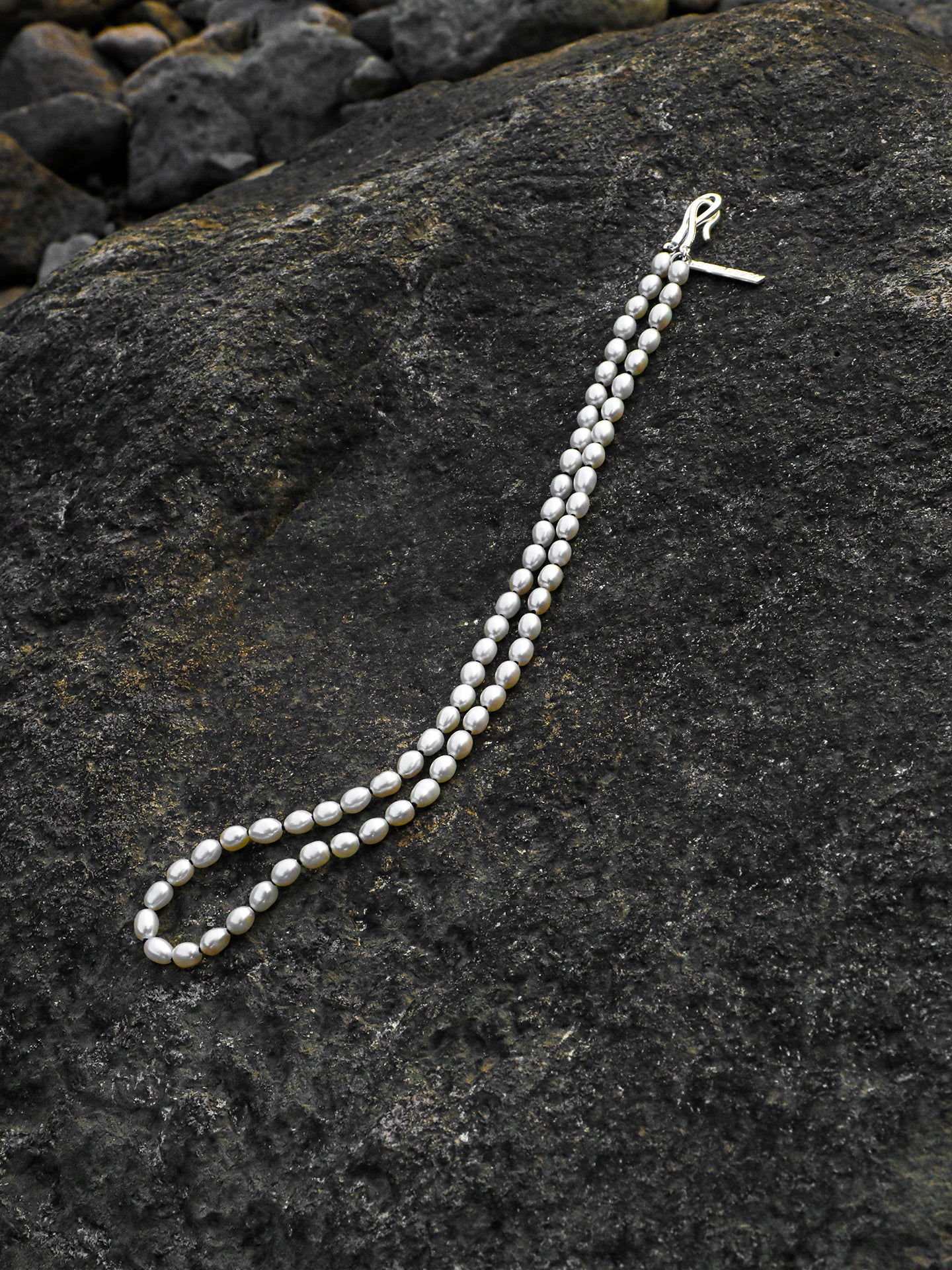 Pure Minimalist Pearl Necklace — natural freshwater pearl, S925 silver clasp | SENLORE