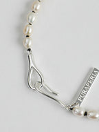 Pure Minimalist Pearl Necklace — natural freshwater pearl, S925 silver clasp | SENLORE