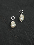 SENLORE Natural Baroque Drop Earrings – Side View