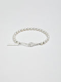 Minimalist Seed Pearl Bracelet — flawless aurora seed pearls, sterling silver open cl... | SENLORE
