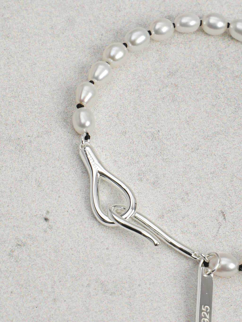 Minimalist Seed Pearl Bracelet — flawless aurora seed pearls, sterling silver open cl... | SENLORE
