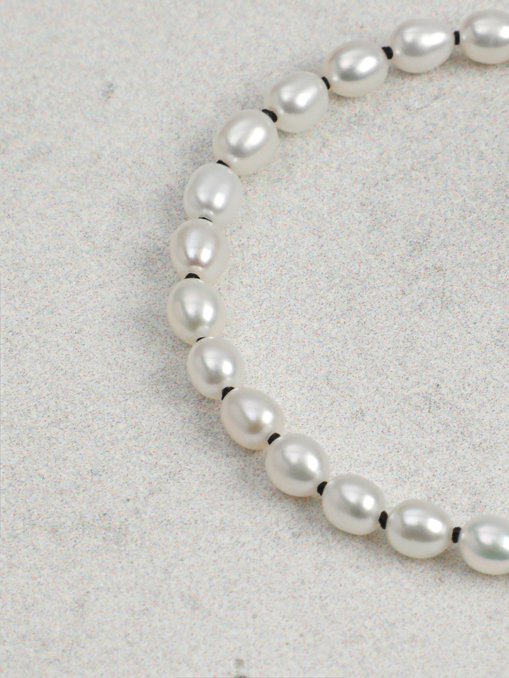 Minimalist Seed Pearl Bracelet — flawless aurora seed pearls, sterling silver open cl... | SENLORE
