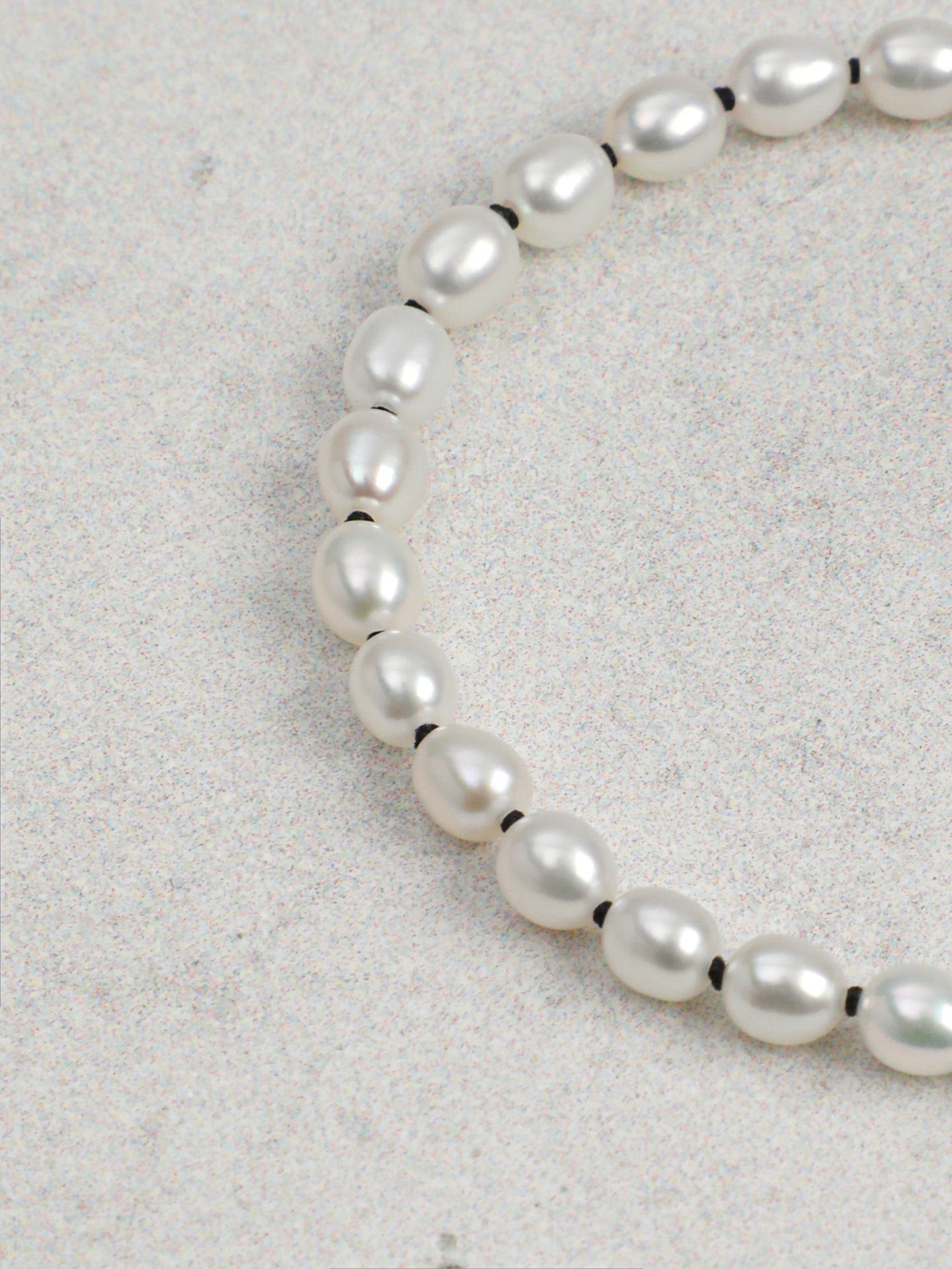 Minimalist Seed Pearl Bracelet — flawless aurora seed pearls, sterling silver open cl... | SENLORE