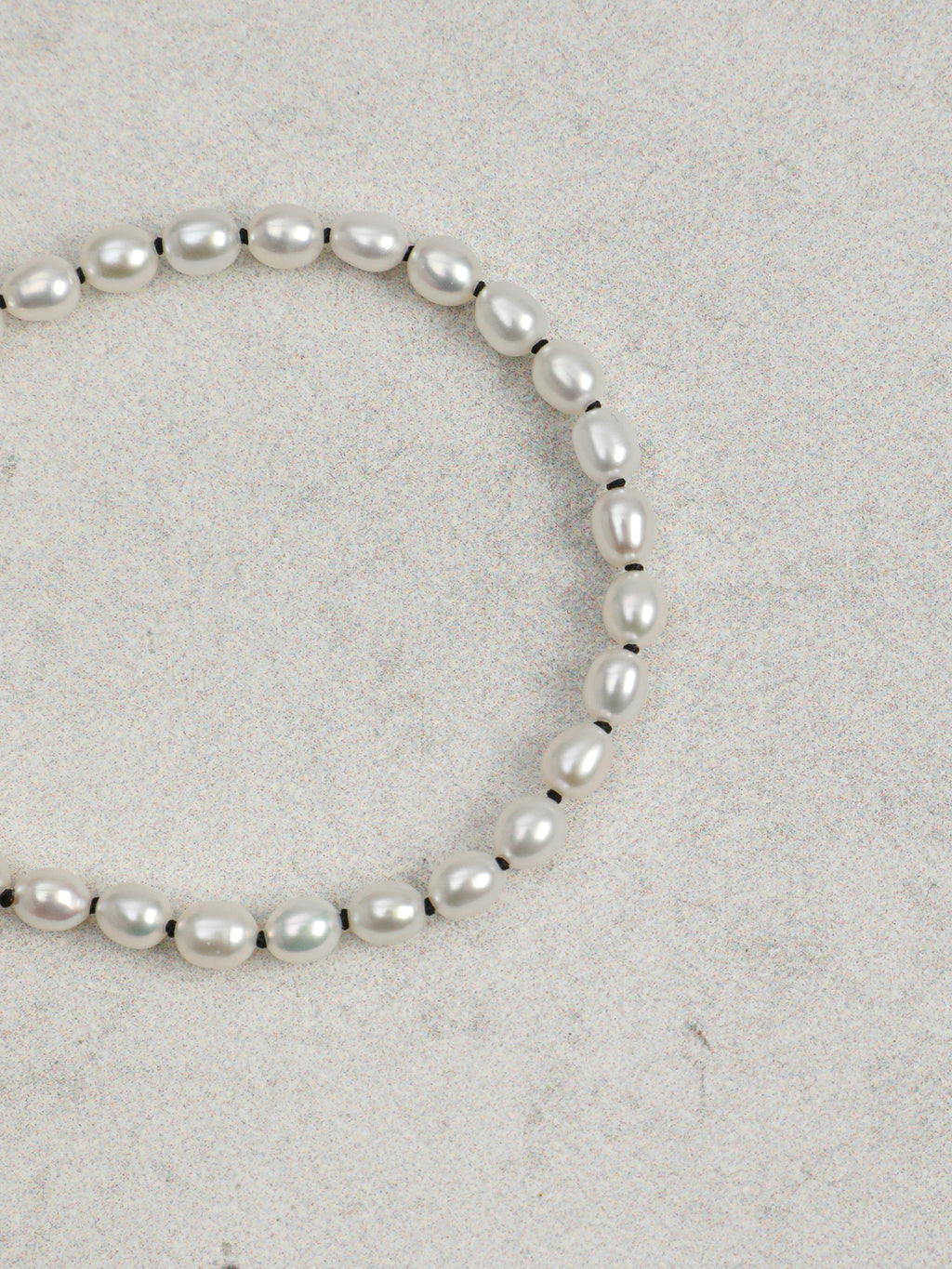 Minimalist Seed Pearl Bracelet — flawless aurora seed pearls, sterling silver open cl... | SENLORE