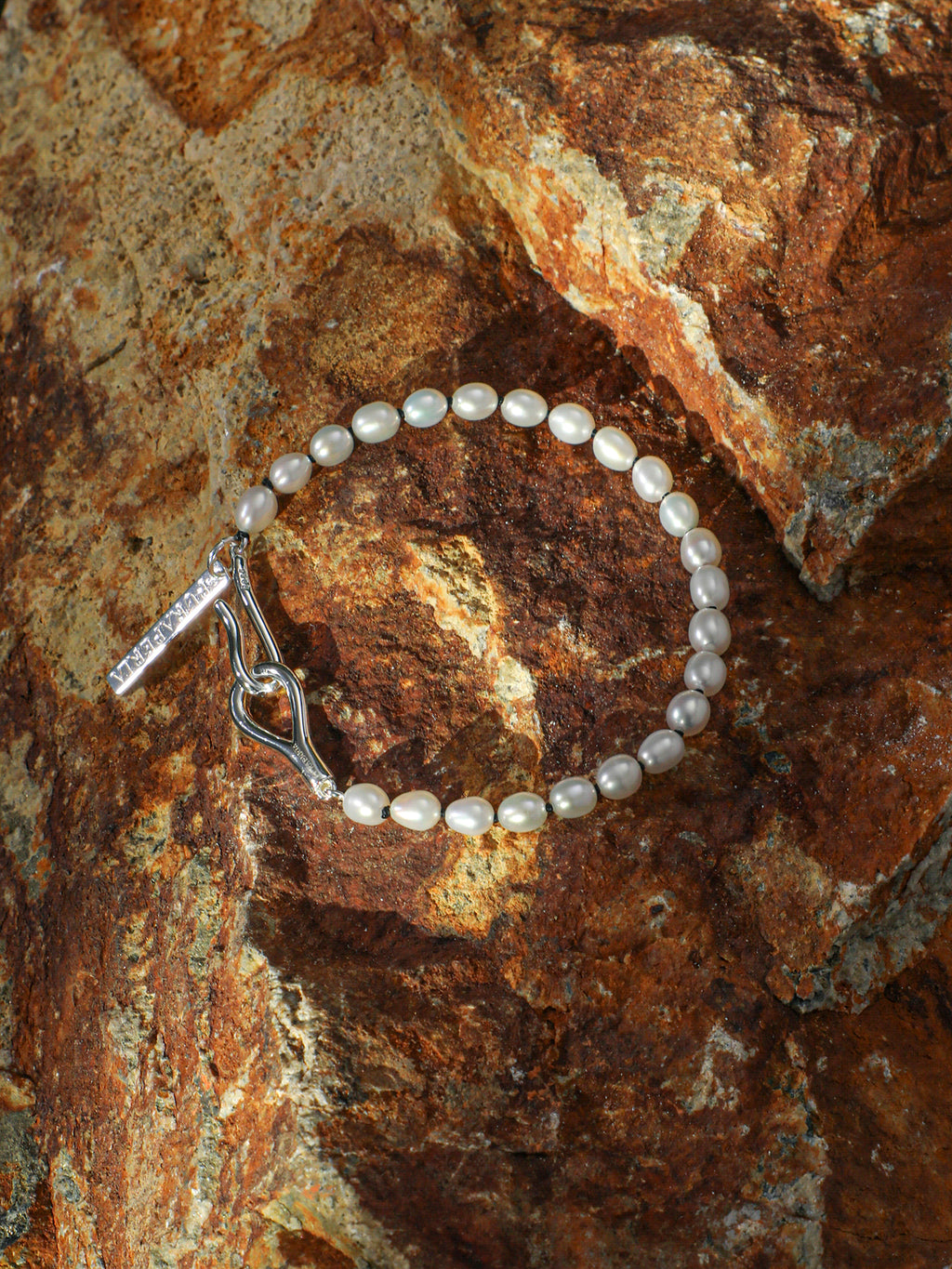 Minimalist Seed Pearl Bracelet — flawless aurora seed pearls, sterling silver open cl... | SENLORE