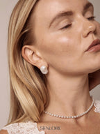SENLORE Natural Baroque Earrings – Detail Close-up