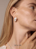 SENLORE Natural Baroque Earrings – Side View