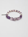 Amethyst Pearl Bracelet — freshwater pearl, amethyst freeform nuggets, am... | SENLORE