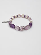 Amethyst Pearl Bracelet — freshwater pearl, amethyst freeform nuggets, am... | SENLORE