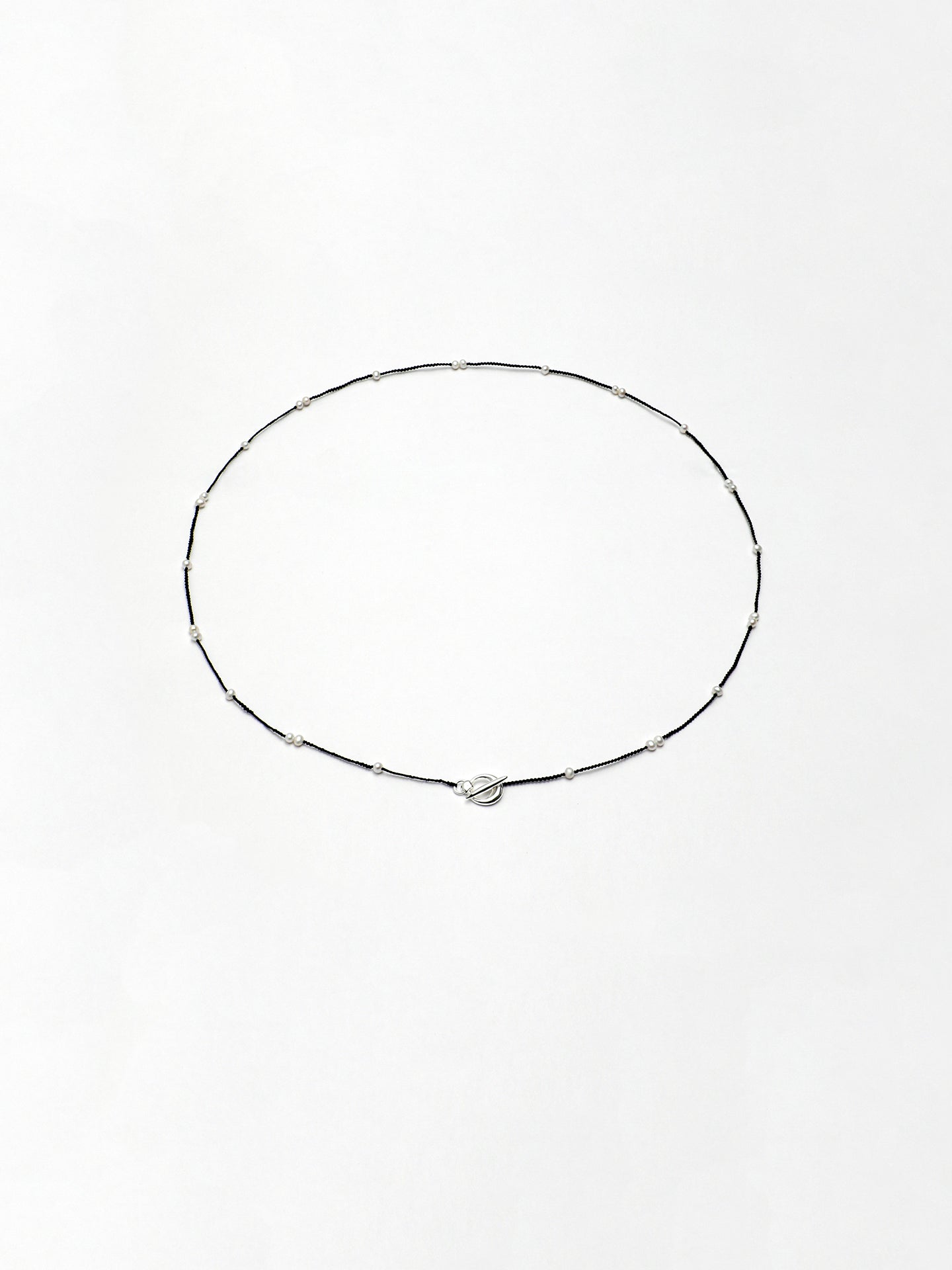 Pure Minimalist Pearl Necklace — natural freshwater pearl, sterling silver quest... | SENLORE