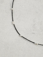 Pure Minimalist Pearl Necklace — natural freshwater pearl, sterling silver quest... | SENLORE