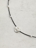 Pure Minimalist Pearl Necklace — natural freshwater pearl, sterling silver quest... | SENLORE