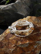 SENLORE Baroque Crystal Necklace – Front View