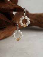 SENLORE Citrine & Pearl Earrings – Lifestyle Shot
