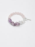 Amethyst Fire Element Bracelet — freeform amethyst & fang bead & S925 Sterling Silver | SENLORE