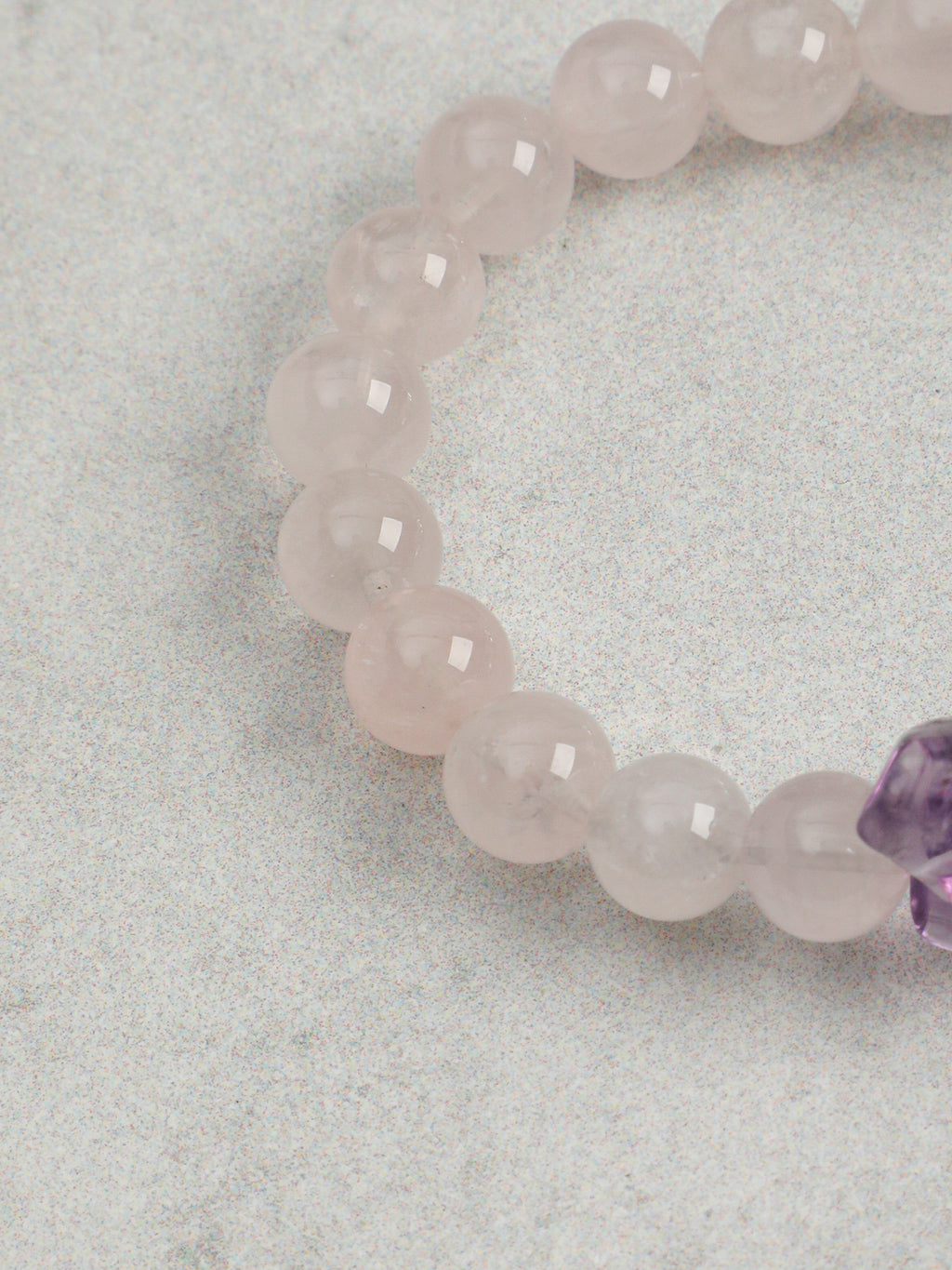 Amethyst Fire Element Bracelet — freeform amethyst & fang bead & S925 Sterling Silver | SENLORE