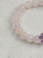 Amethyst Fire Element Bracelet — freeform amethyst & fang bead & S925 Sterling Silver | SENLORE