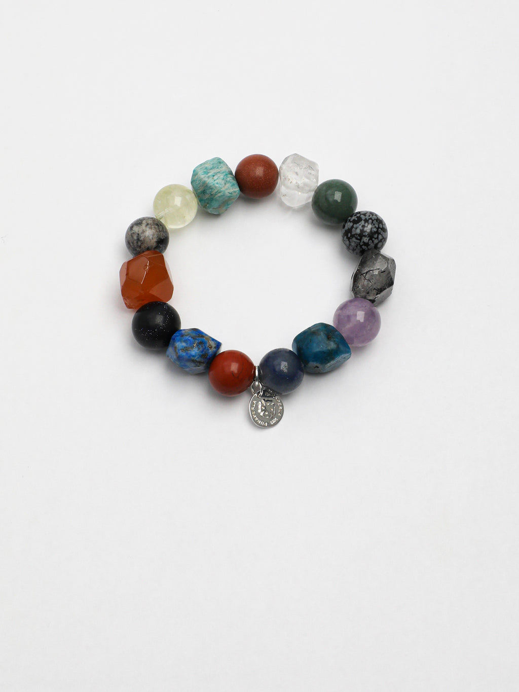 Garden in Full Bloom Multi-Gemstone Bracelet — blue tiger's eye, blue apatite, amethyst, black ruti... | SENLORE